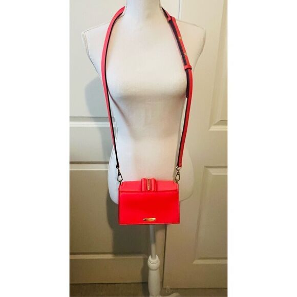 Rebecca Minkoff Watermelon mini waverly grommet leather clutch crossbody - Picture 2 of 8